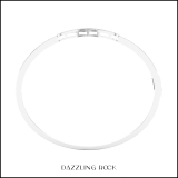 0.35 Carat (ctw) Round White Diamond Ladies Fashion Bangle Bracelet 1/3 CT Sterling Silver