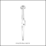 0.35 Carat (ctw) Round White Diamond Ladies Fashion Bangle Bracelet 1/3 CT Sterling Silver
