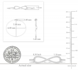 0.35 Carat (ctw) Round White Diamond Ladies Fashion Bangle Bracelet 1/3 CT Sterling Silver