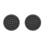 0.20 Carat (ctw) Round Black Diamond Hip Hop Mens Stud Earring 1/5 CT Black Plated 14K White Gold