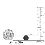 0.20 Carat (ctw) Round Black Diamond Hip Hop Mens Stud Earring 1/5 CT Black Plated 18K White Gold