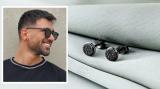 0.10 Carat (ctw) Round Black Diamond Hip Hop Mens Stud Earring 1/10 CT Black Plated Sterling Silver