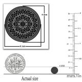 0.10 Carat (ctw) Round Black Diamond Hip Hop Mens Stud Earring 1/10 CT Black Plated Sterling Silver