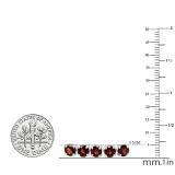 21.00 Carat (ctw) Round Garnet Ladies Elegant and Affordable Classic Tennis Bracelet Sterling Silver