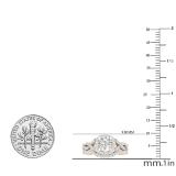 1.30 Carat (ctw) Round White Diamond Ladies Twisted Style Halo Wedding Ring Set 10K Rose Gold