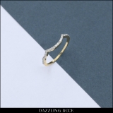 Round White Diamond Single Row Contour Stackable Wedding Band for Women (0.18 ctw, Color I-J, Clarity I2-I3) in 10K Yellow Gold