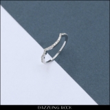 Round White Diamond Single Row Contour Stackable Wedding Band for Women (0.18 ctw, Color I-J, Clarity I1-I2) in 14K White Gold