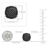 0.25 Carat (ctw) Black Diamond Men's Stud Earrings 1/4 CT Black Plated 14K White Gold
