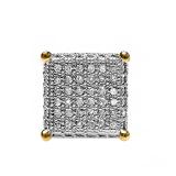 0.30 Carat (ctw) Round Diamond Stud Earring 1/3 CT Yellow Gold Plated Sterling Silver (1 Pc Only)