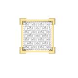 0.05 Carat (ctw) Round White Diamond Square Iced Shape Mens Hip Hop Stud Earring (Only 1 Pc) 14K Yellow Gold