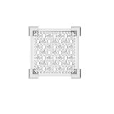 0.05 Carat (ctw) Round White Diamond Square Iced Shape Mens Hip Hop Stud Earring (Only 1 Pc) Sterling Silver