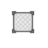 0.05 Carat (ctw) Round White Diamond Square Iced Shape Mens Hip Hop Stud Earring (Only 1 Pc) Black Plated Sterling Silver