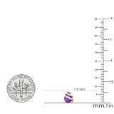 7X5 MM Each Pear Amethyst Ladies Swirl Teardrop Stud Earrings 10K Rose Gold