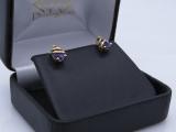7X5 MM Each Pear Amethyst Ladies Swirl Teardrop Stud Earrings 14K Yellow Gold