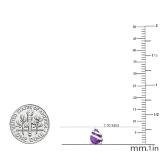 7X5 MM Each Pear Amethyst Ladies Swirl Teardrop Stud Earrings Sterling Silver
