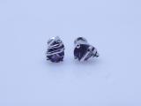7X5 MM Each Pear Amethyst Ladies Swirl Teardrop Stud Earrings Sterling Silver