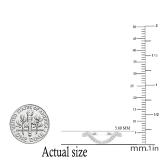 0.27 Carat (ctw) Round Cubic Zirconia Ladies Wedding Stackable Contour Band 1/4 CT Sterling Silver