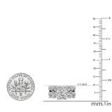 3.90 Carat (ctw) Princess White Diamond Ladies Bridal Five Stone Wedding Ring Set Platinum