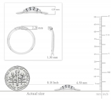 0.10 Carat (ctw) Round White Diamond Ladies 5 Stone Wedding Contour Ring 1/10 CT Sterling Silver