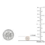 0.10 Carat (ctw) Round White Diamond Ladies Flower Cluster Stud Earring 1/10 CT 10K Rose Gold