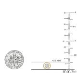 0.10 Carat (ctw) Round White Diamond Ladies Flower Cluster Stud Earring 1/10 CT 14K Yellow Gold