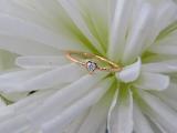 0.08 Carat (ctw) Round White Diamond Ladies Rope Style Heart Promise Engagement Ring 14K Rose Gold