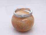 0.13 Carat (ctw) Round & Baguette White Diamond Ladies Beaded Engagement Ring Sterling Silver