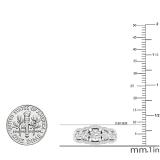 1.40 Carat (ctw) Round White Diamond Ladies Wedding Five Stone Engagement Ring Sterling Silver
