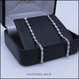 0.30 Carat (ctw) Round White Diamond Ladies Linear Bar Drop Stud Earrings Sterling Silver