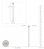 0.30 Carat (ctw) Round White Diamond Ladies Linear Bar Drop Stud Earrings Sterling Silver