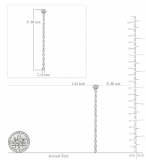 0.30 Carat (ctw) Round White Diamond Ladies Linear Bar Drop Stud Earrings Sterling Silver