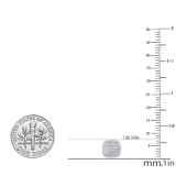 0.15 Carat (Ctw) Round White Diamond Ladies Rope Style Cushion Shaped Stud Earrings 18K White Gold