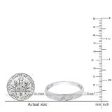 Round White Diamond Swirl Style Wedding Band for Women in 10K Rose Gold