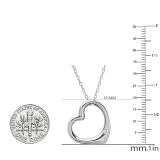 Attractive Floating Heart Classic Gold Pendant 14K White Gold