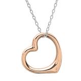 Attractive Floating Heart Classic Gold Pendant 18K Rose Gold