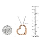Attractive Floating Heart Classic Gold Pendant 18K Rose Gold