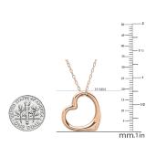 Attractive Floating Heart Classic Gold Pendant 18K Rose Gold