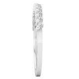 0.10 Carat (Ctw) Round White Diamond Ladies Stackable Wedding Band Ring 1/10 CT 10K White Gold