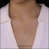0.05 Carat (Ctw) Round White Diamond Ladies Seahorse Pendant 14K Yellow Gold