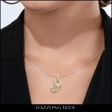 0.10 Carat (ctw) Round White Diamond Mens Scorpion Charm Pendant 1/10 CT 14K Yellow Gold