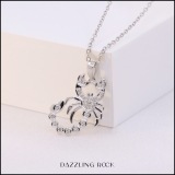 0.10 Carat (ctw) Round White Diamond Mens Scorpion Charm Pendant 1/10 CT Sterling Silver
