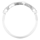 0.10 Carat (ctw) Round White Diamond Ladies Heart Heartbeat Promise Ring 1/10 CT Sterling Silver