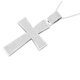 1.30 Carat (ctw) Round White Diamond Mens Hip Hop Religious Cross Pendant Sterling Silver