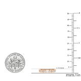 0.20 Carat (ctw) Round White Diamond Ladies Rolo Link Stackable Wedding Band 1/5 CT 14K Rose Gold