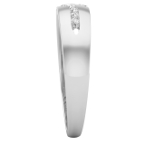 0.10 Carat (ctw) Round White Diamond Mens Anniversary Wedding Band 1/10 CT 10K White Gold