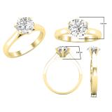 IGI Certified 0.81 Carat (ctw) Round Diamond Ladies Engagement Solitaire Ring 3/4 CT 14K Yellow Gold