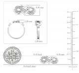 0.08 Carat (ctw) Round White Diamond Ladies Infinity Heart Ring 14K White Gold