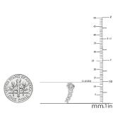 0.50 Carat (ctw) Round White Diamond For Girl's and Women's Curved Bar Earrings 1/2 CT 14K White Gold