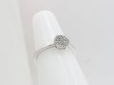 0.15 Carat (ctw) Round White Diamond Ladies Bridal Cluster Engagement Ring 10K White Gold