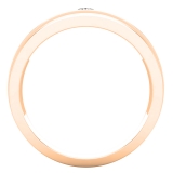 0.10 Carat (cttw) Round White Diamond Solitaire Studded Men's Wedding Band 1/10 CT 10K Rose Gold